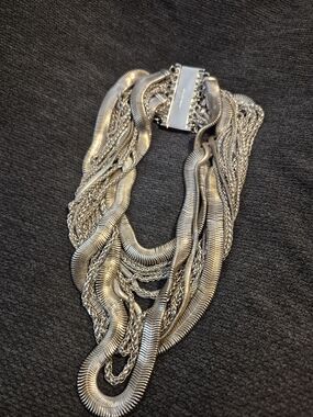 Kendra Scott Multi-Strand Silver Statement Necklace